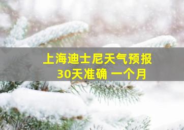 上海迪士尼天气预报30天准确 一个月